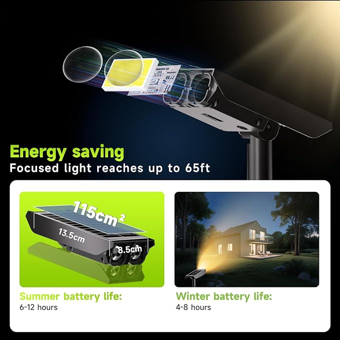 Solar Spotlights Outdoor Waterproof- 2 IN 1 Solar Spot Lights Outdoor - Image 8