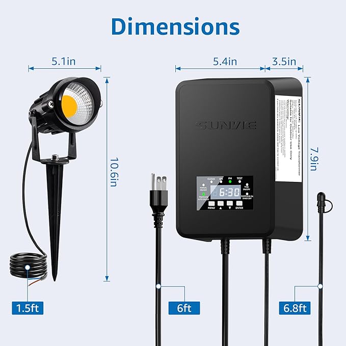 SUNVIE 12 Pack Low Voltage Landscape Lights - Image 8