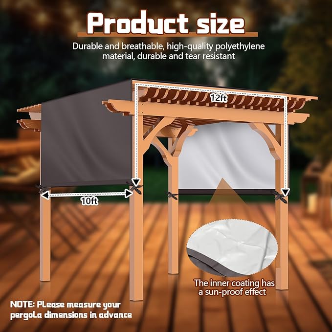 Universal Pergola Replacement Canopy Outdoor Canopy Shade Cover Waterproof - Image 2
