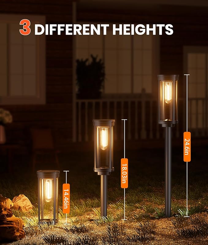 8 Pack Solar Pathway Lights Outdoor IP65 Waterproof Super Brightness Solar - Image 3