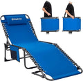 KingCamp Lounge Chair Outdoor, Folding Tanning Chairs Comfy Adjustable by KingCamp