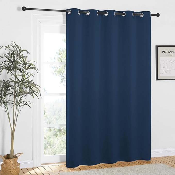 NICETOWN Moroccan Blue Blackout Curtains 84 inch Length, Grommet Top Room - Image 7