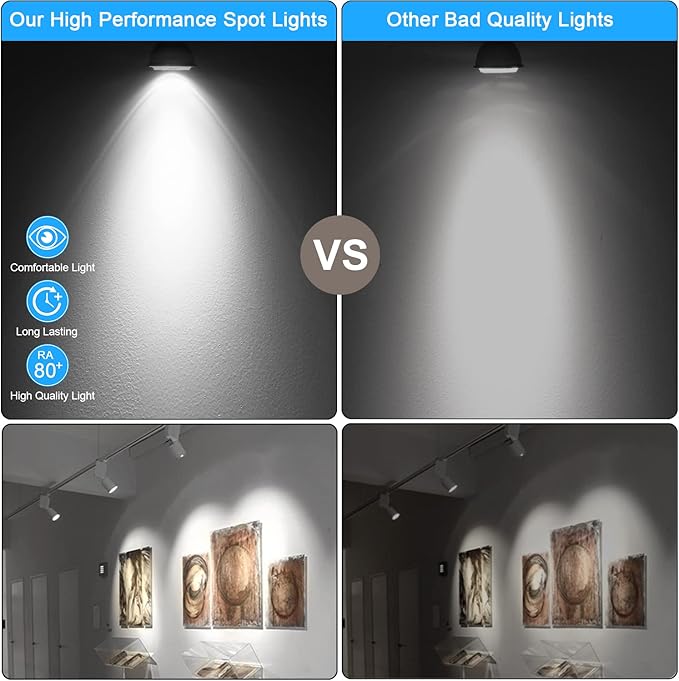 Mlambert 12 Pack MR16 LED Bulbs 50W Halogen Equivalent, 6000K Cool Whitee - Image 2