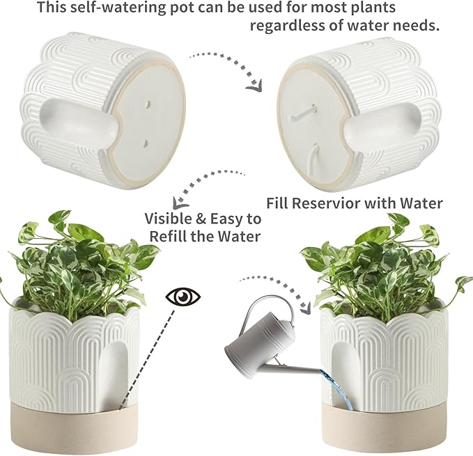 Nihow Self Watering Plant Pot for Indoor Plants - Image 3