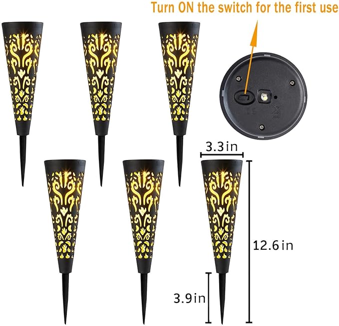 Go2garden 6Pcs Solar Lights Outdoor Garden Decor Gifts - Image 6