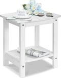 Y&M Outdoor Side Table, HIPS Adirondack Small Double Layer Table, Waterproof by YM