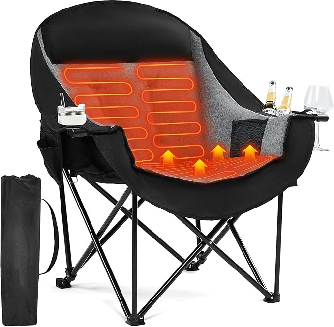 Heated Oversized Camping Chair by PUVASIA