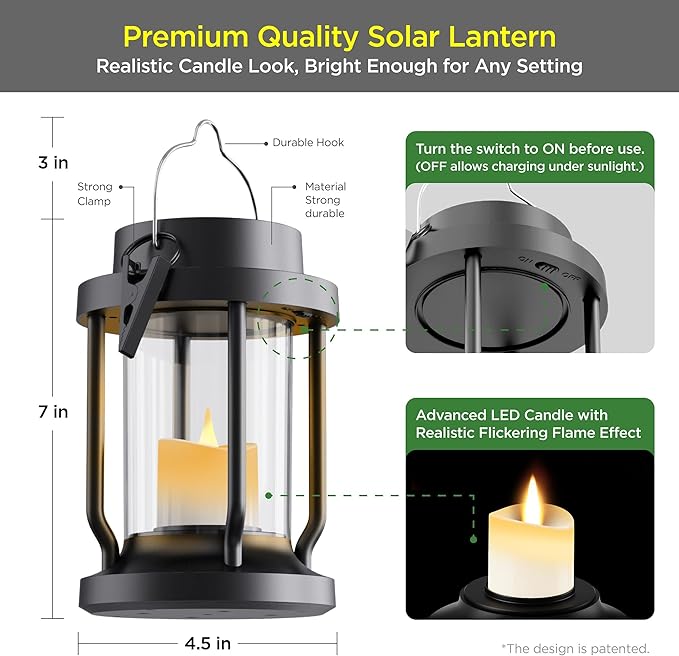 Solar Lantern Outdoor & Indoor Use – Hanging Solar Lights - Image 5