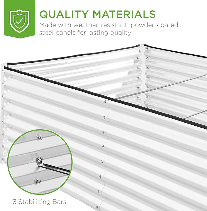 Best Choice Products 8x4x2ft Outdoor Metal Raised Garden Bed, Deep Root Planter - Image 7