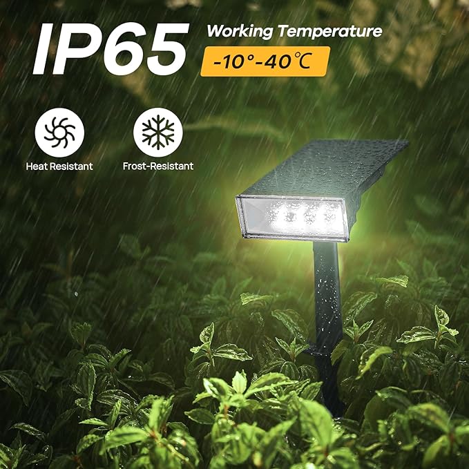 Consciot Solar Spot Lights Outdoor, 4 Pack, 600 Lumens, IP65 Waterproof - Image 5