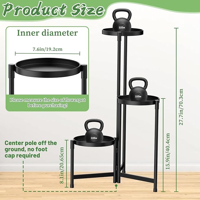 MOKANI Metal Plant Stand Indoor Outdoor - Image 2