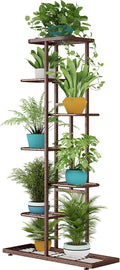 LINZINAR Plant Stand Metal 7 Tier 8 Potted Multiple Flower Pot Holder Shelf by LINZINAR