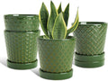 EFISPSS Ceramic Plant Pots, 5 Inch Planters by EFISPSS