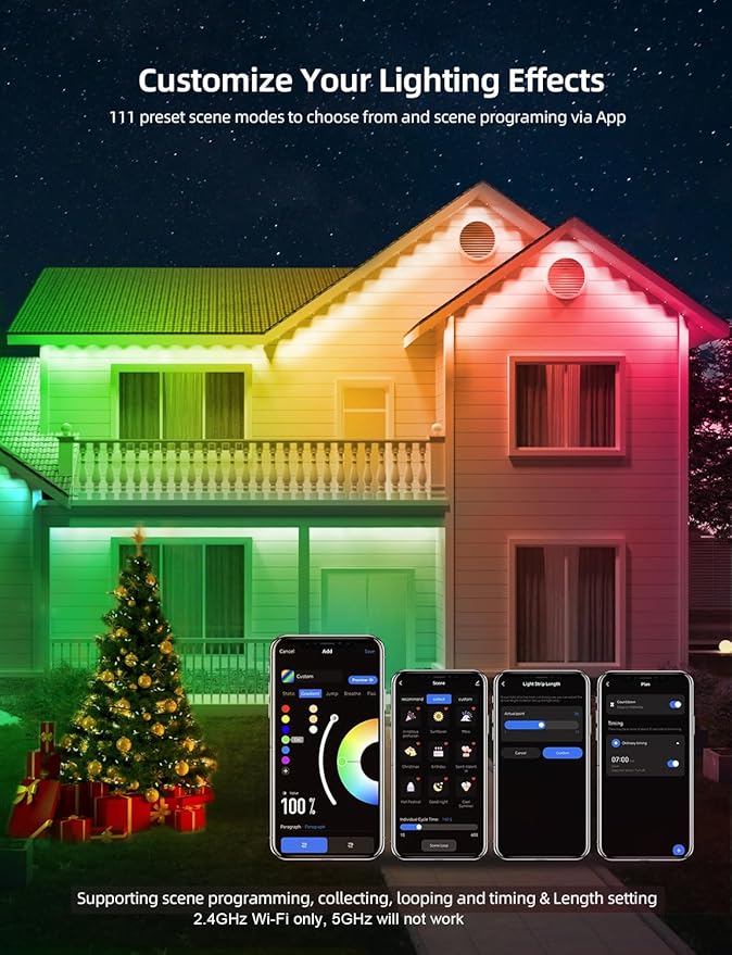 APPECK Permanent Outdoor Lights 100ft - Image 5