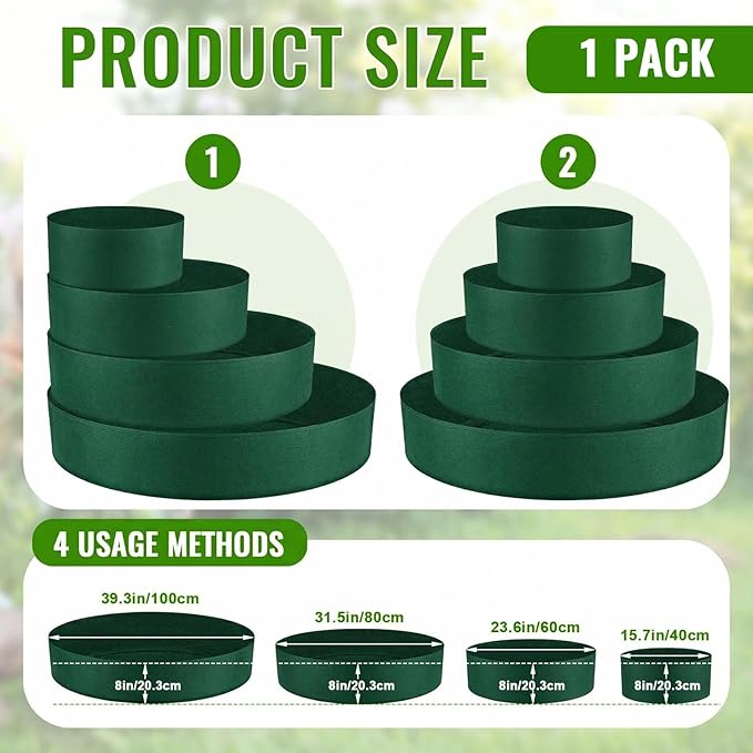 4 Pcs Plant Grow Bags 4 Tiered Strawberry Planter Tower Fabric Raised Garden - Image 2