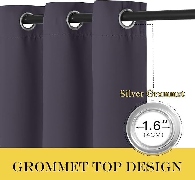 NICETOWN Patio Door Curtain Sound Blocking, Bedroom Privacy Room Divider Curtain - Image 5