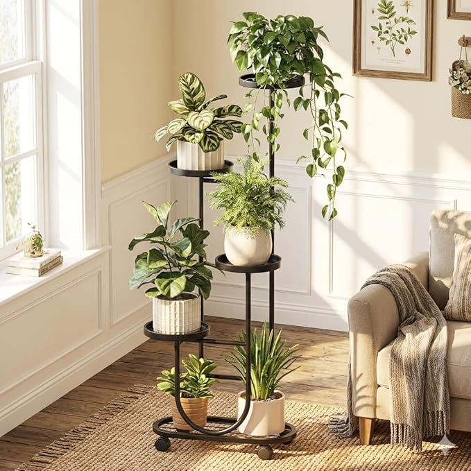 Bamworld Tall Plant Stand Indoor Outdoor Plant Stand by Bamworld