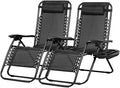 Nazhura Set of 2 Relaxing Recliners Patio Chairs Adjustable Steel Mesh Zero by NazhuraGoodCompanionAtHome