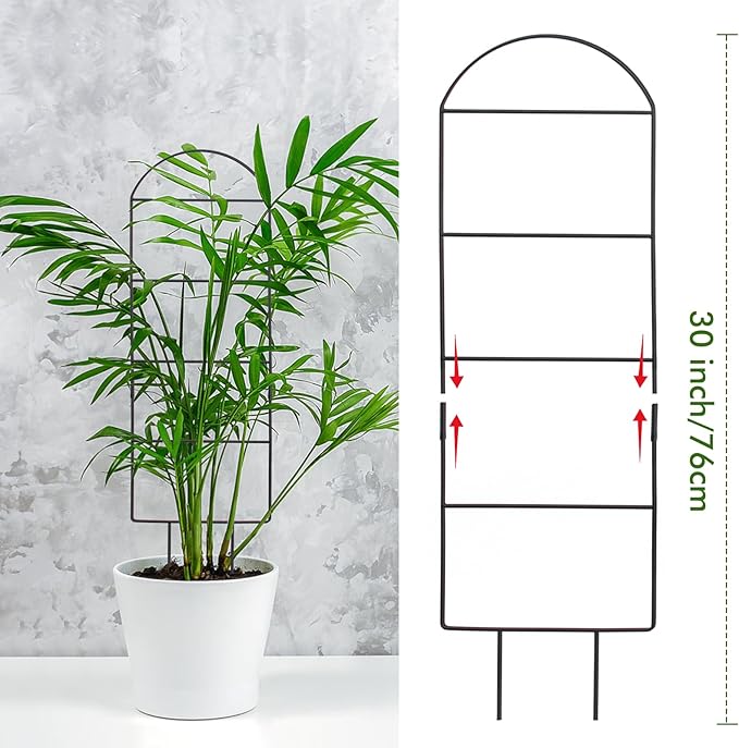 ZOUTOG Trellis for Climbing Plants Indoor 4 Pack 30 Inch, Rustproof Metal - Image 9