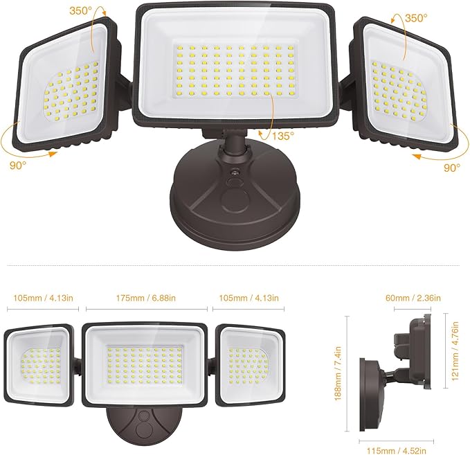 Onforu 130W Flood Lights Outdoor, 13000LM Brightness LED Light Outside - Image 8