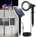 Solar Spotlights Outdoor for Flag Pole, Bright 7-LED Solar Spot Lights by SFSUNFUNY