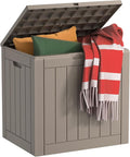 EasyUp 35 Gallon Resin Deck Box Waterproof, UV Resistant Outdoor Storage Box by EASYUP