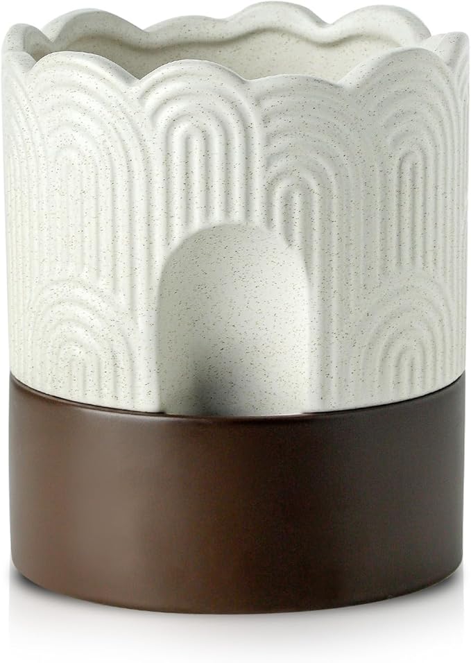 Nihow Self Watering Plant Pot: 6 Inch Ceramic Planter by Nihow