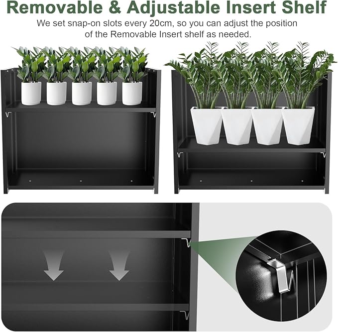 Tall Metal Planter Box for Outdoor Plants 30" L x 12" W x 24" H, Heavy Duty - Image 4