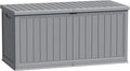 Flamaker Resin Deck Box 270 Gallon, Waterproof Imitation-Wood Lockable Storage by Flamaker