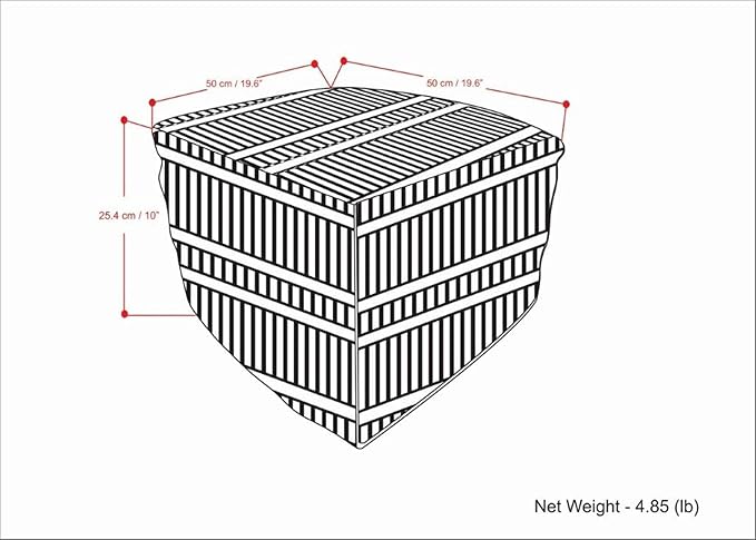 SIMPLIHOME Safford Square Pouf - Image 3