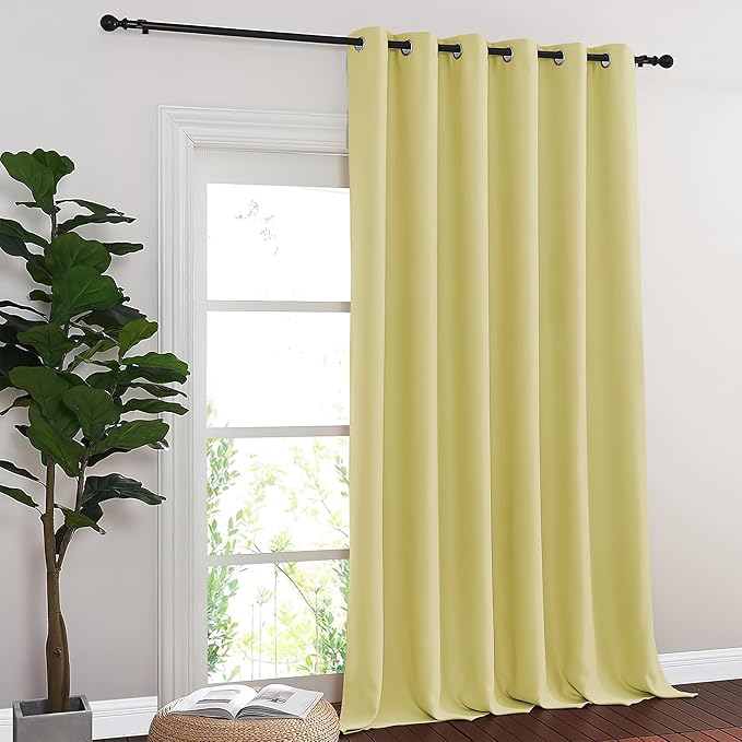 NICETOWN Room Divider Curtain 132 Inches Long, Wide Blackout Sliding Door - Image 7