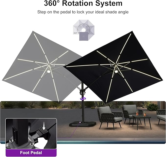 PURPLE LEAF 10 Feet Patio Umbrella - Image 8