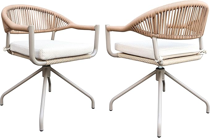 TWT Patio Dining Chairs Outdoor Stackable Dining Chairs by TWT