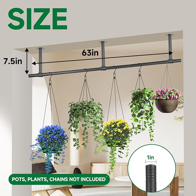 Hanging Planters Rod – Plant Hanger Indoor - Image 3