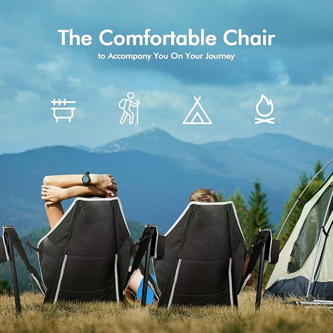 AKSOUL Hammock Camping Chair Swinging: Aluminum Alloy Adjustable Back Swinging - Image 7
