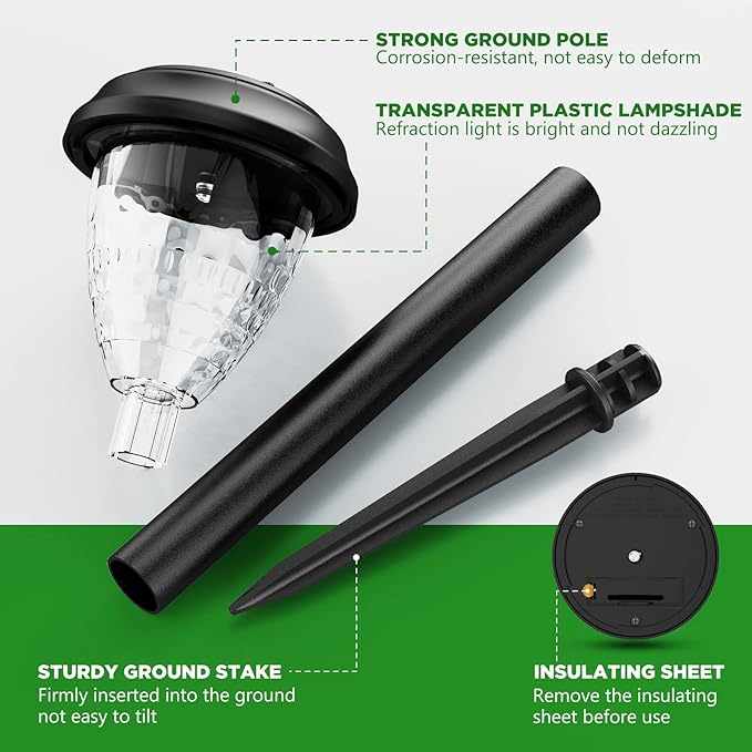 Super Bright Solar Lights Outdoor Waterproof-10 Pack, Dusk to Dawn Up to 12 Hrs - Image 8