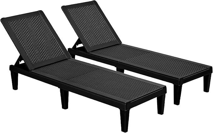 Devoko Outdoor Chaise Lounge Chair Set of 2 by DEVOKO