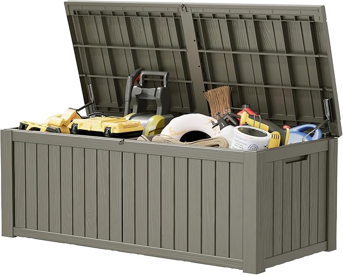 Outdoor Storage Box, Resin Deck Boxes Indoor and outdoor, Waterproof Storage by NBYSGO