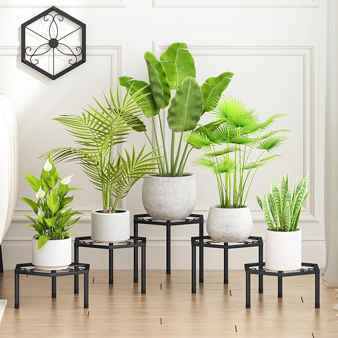 5-Pack Metal Plant Stands, Anti-Rust Iron Flower Pot Stand Plant Pot Shelf - Image 8