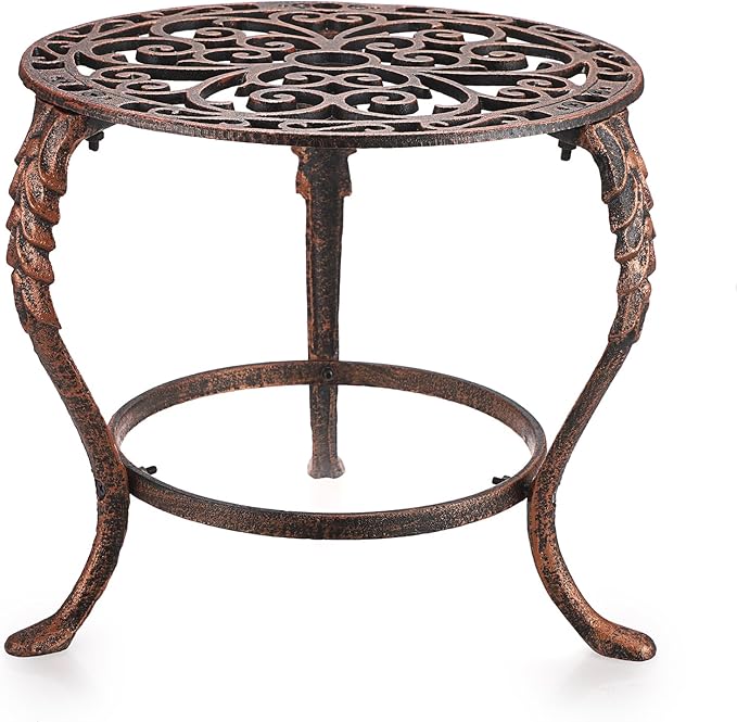 OwnMy Heavy Duty Cast Iron Plant Stand Vintage Wrought Iron Flower Pot Holder by OwnMy