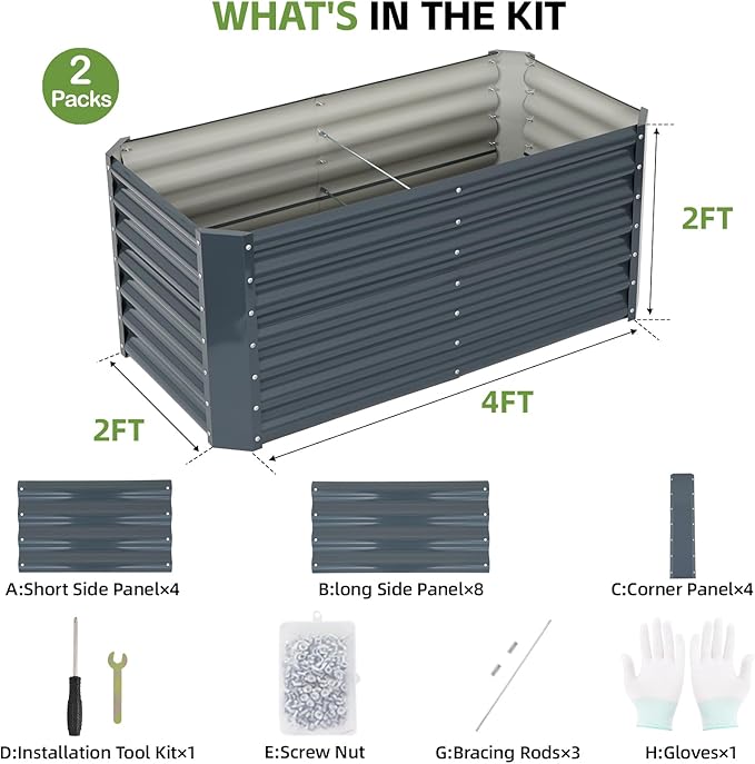 4x2x2ft Raised Garden Bed - Image 2