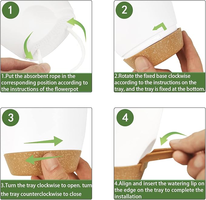 Self Watering Planters with Drainage Holes Reservoir, Nursery Planting Pot - Image 3