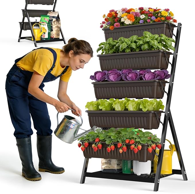 5-Tier Vertical Garden Bed Planter Boxes by Unknown