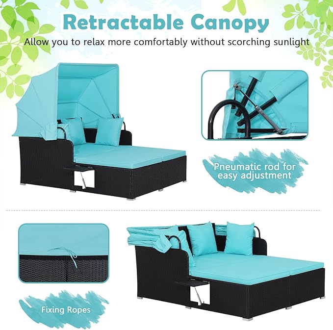 Tangkula Patio Rattan Daybed - Image 5