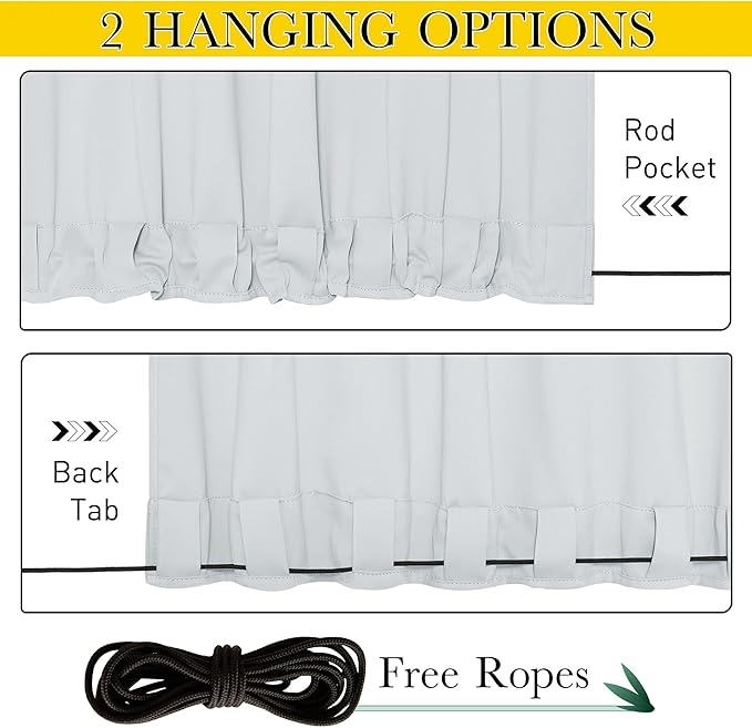 NICETOWN 2 Panels Outdoor Curtains - Image 3