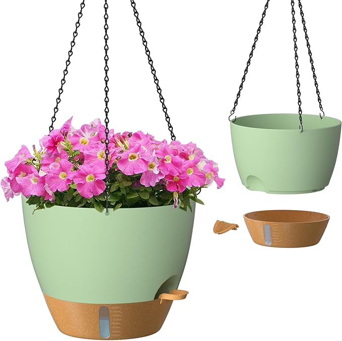 ZMTECH 12 Inch Hanging Planters by HighQualityGardeningTools