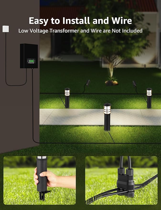 SUNVIE 12-Pack Low Voltage Landscape Pathway Lights 3W Outdoor Landscape - Image 5
