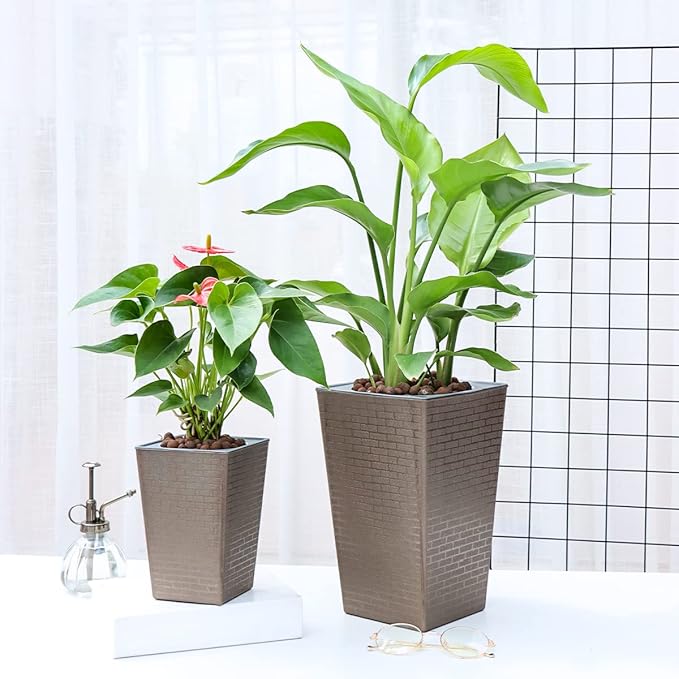 2 Pack Self Watering Planters 10.7" x 6.9" Planter - Image 5