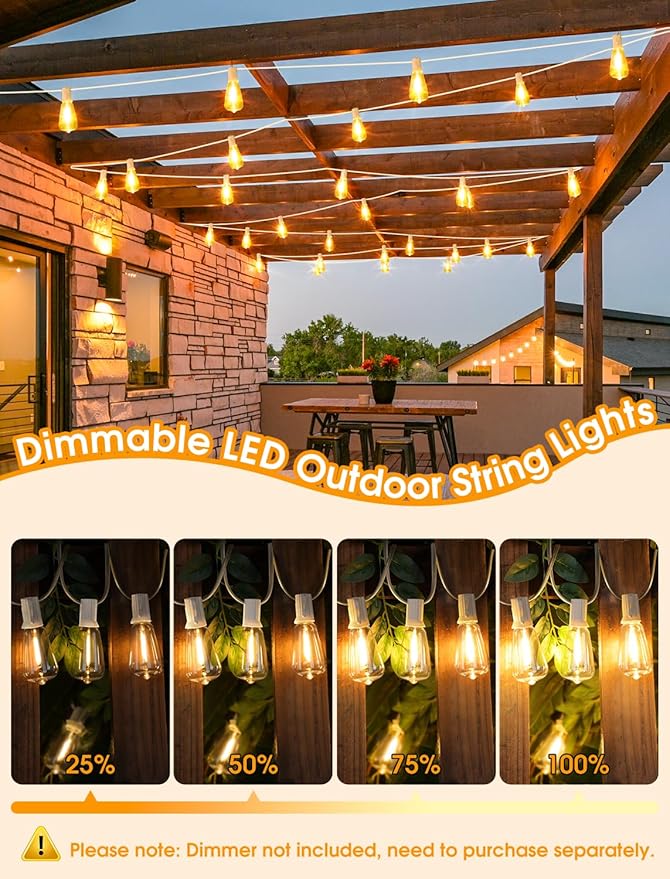 25FT Outdoor String Lights, Patio Lights - Image 5