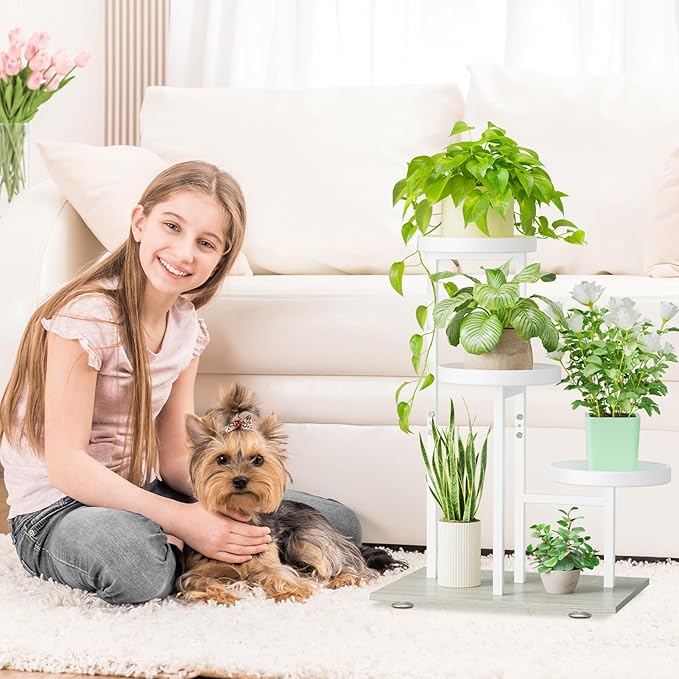 iDavosic.ly 3 Tier Plant Stand Indoor, Tiered Corner Flower Holder Shelf Outdoor - Image 2